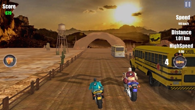 Bandit Motorcycle Rage 3D Asssult Race Free Games screenshot