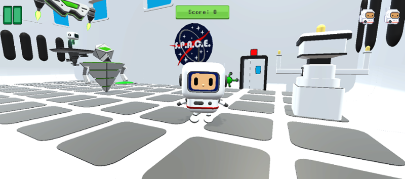 Spaceship Astronauts 3D Image