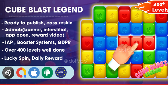 Games like Toy Cube Blast Unity Source Code