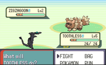 Toothless in Pokemon Emerald Image