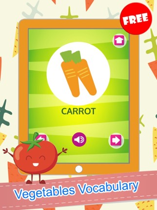 Vegetable Word Picture Matching Puzzles Fun Games screenshot