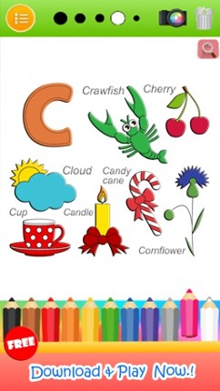 ABC Coloring Book Paint & Draw Page Games For Kids screenshot