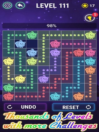 Adorable Cats glow connect screenshot