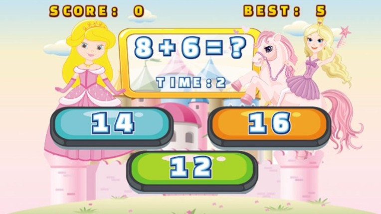 Princess Learning Game For Kid 2nd Grade Math Test Image