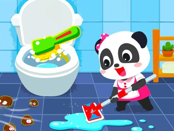 Baby Panda House Cleaning Game Cover