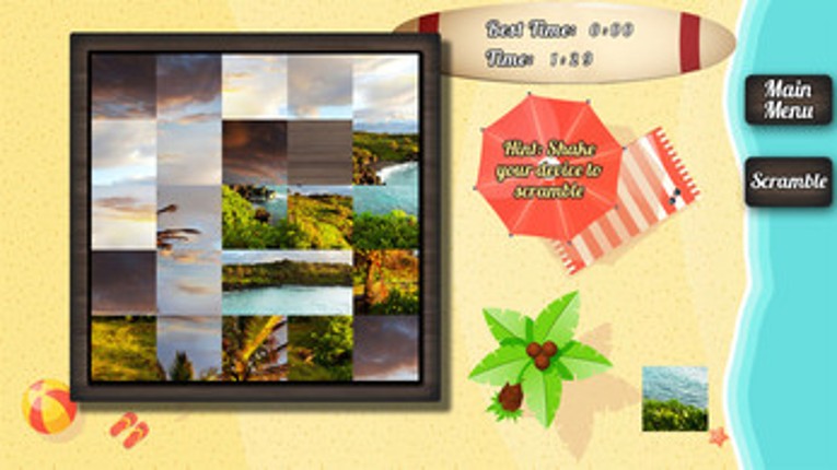 Famous Sliding Puzzle: Summer Image