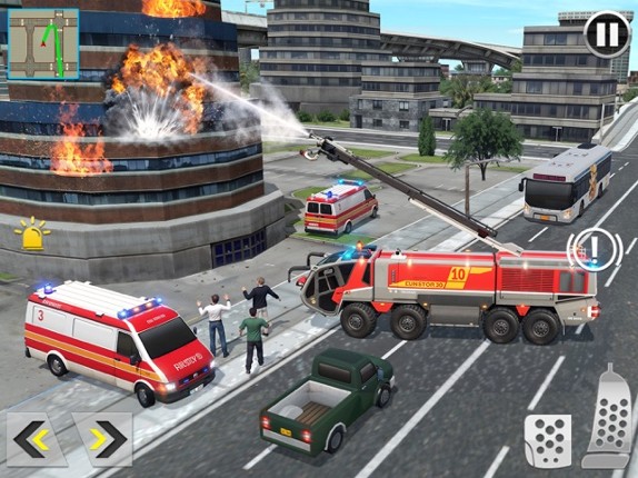 Firefighter Vehicles Rescue 3D Image