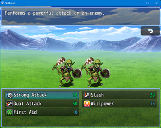 RPG Maker MZ: Skill Equip screenshot
