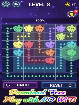 Adorable Cats glow connect screenshot