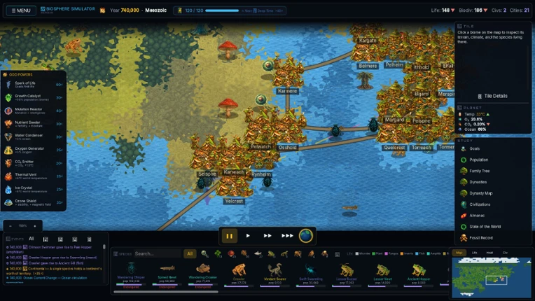 Biosphere Simulator screenshot