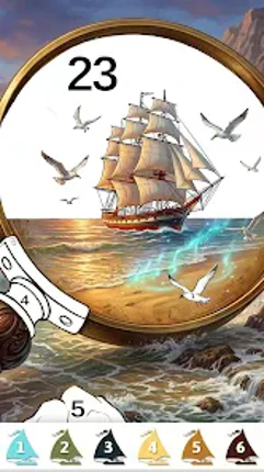 Voyage Color By Number Game Image