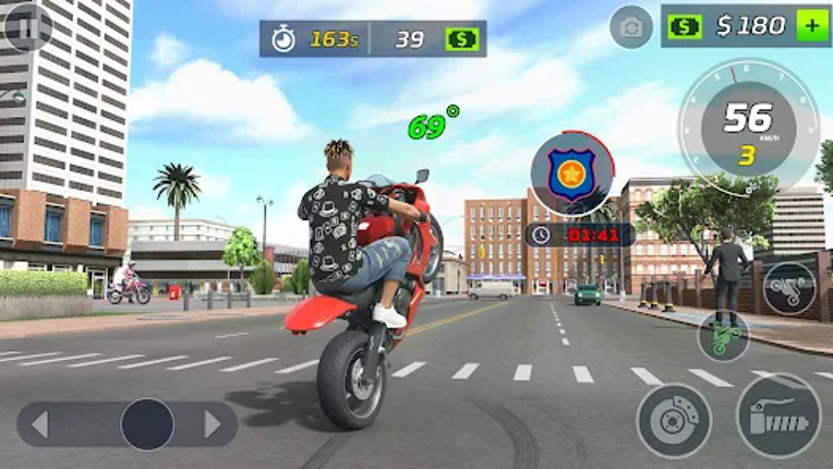 Moto Bike Stunt Wheelie Game screenshot