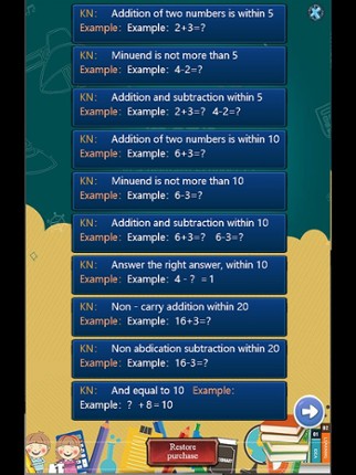 123 math in a primary school screenshot