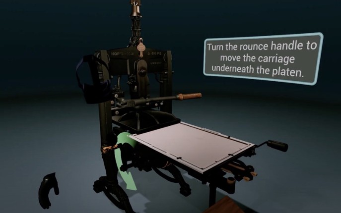 19th-century Printing Press Experience VR screenshot