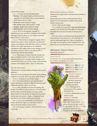 250 Best Magic Items for Bards, Sorcerers, Warlocks, and Wizards screenshot