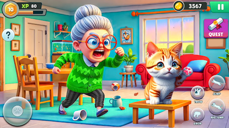 Angry Gran VS Naughty Cat Sim screenshot