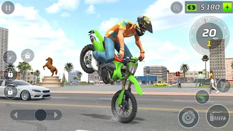 Moto Bike Stunt Wheelie Game screenshot