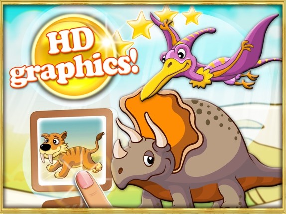 Jurassic dinosaur world pairs puzzle for toddlers and kids screenshot