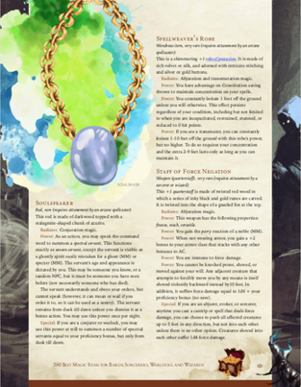 250 Best Magic Items for Bards, Sorcerers, Warlocks, and Wizards screenshot