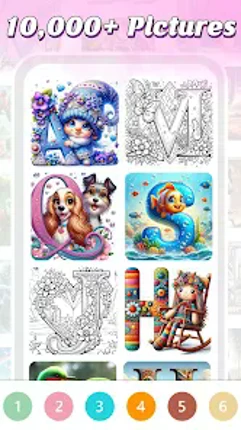 Letter Art Coloring Book Image