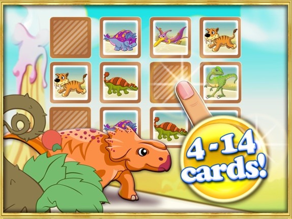 Jurassic dinosaur world pairs puzzle for toddlers and kids Image