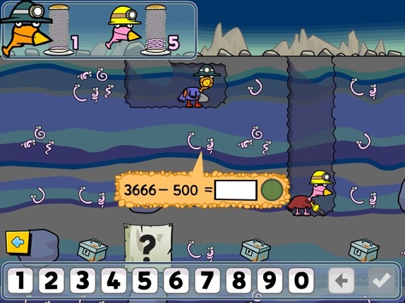 Miner Birds - Addition and Subtraction screenshot