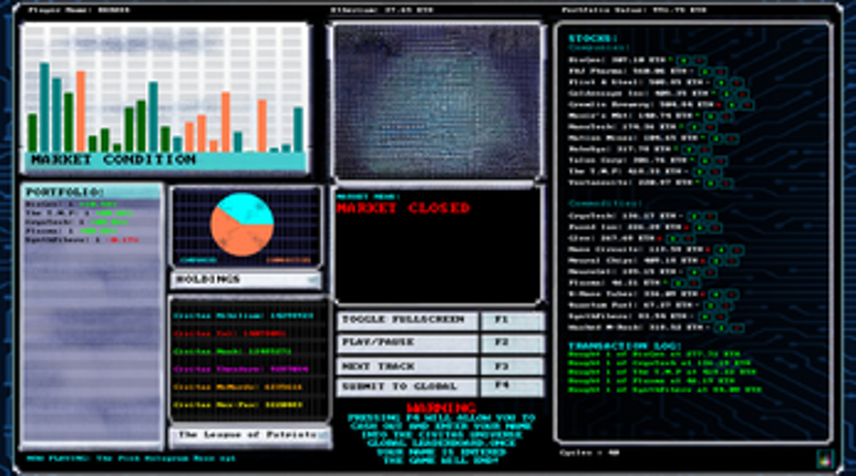 Quantum Cyberpunk Stock Market Simulator Image