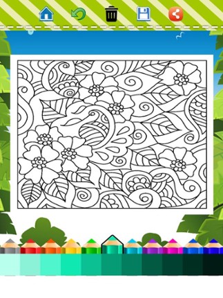 Adult Coloring Book Mandala - Free Fun Games for Stress Bringing Relax Curative Relieving Color Therapy screenshot
