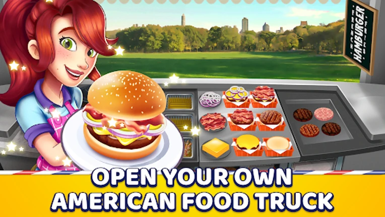 American Burger Truck: Cooking Image