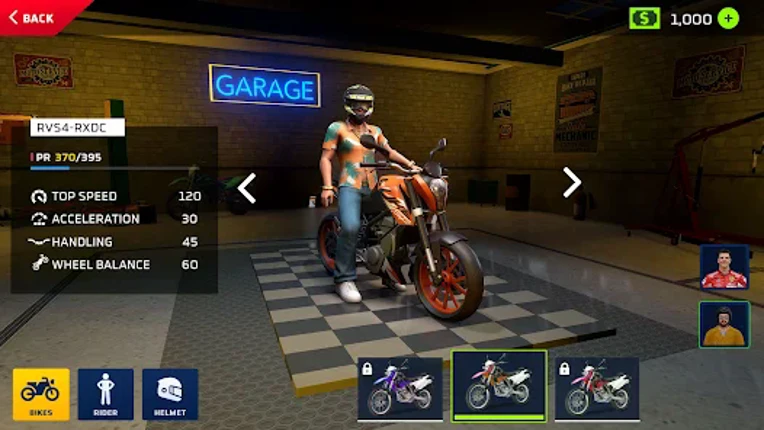 Moto Bike Stunt Wheelie Game screenshot