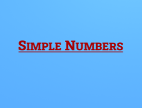 Simple Numbers Image