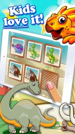 Jurassic dinosaur world pairs puzzle for toddlers and kids screenshot