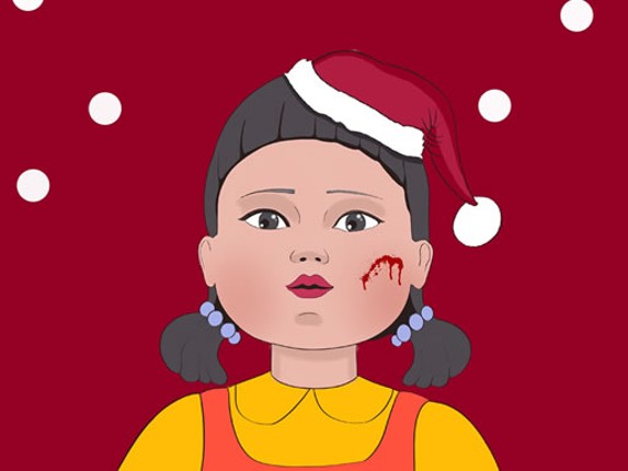 Squid Game Christmas Coloring Image