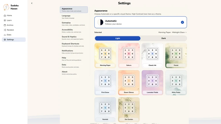 Sudoku Haven Image