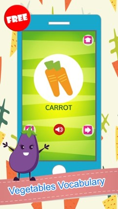 Vegetable Word Picture Matching Puzzles Fun Games screenshot