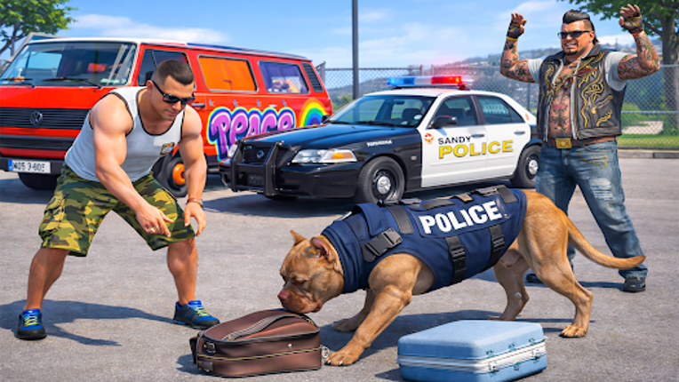 US Police Dog City Crime Chase Image