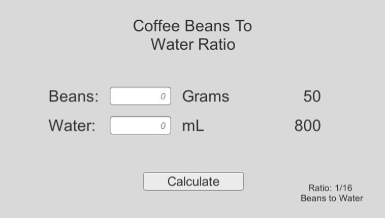 Coffee Ratio Calculator Image