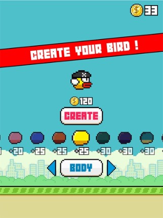 Flappy Ninja - Create Your Own Original Bird ! screenshot