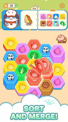 Hexa Food Sort - Sorting Games screenshot