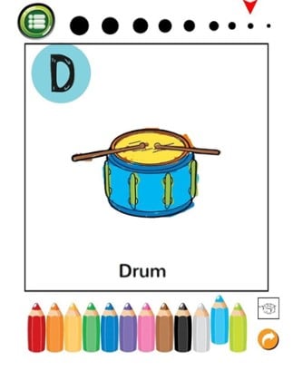 Musical Instrument Phonics Coloring Book: Learning English Vocabulary Free For Toddlers And Kids! Image