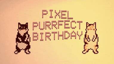 Pixel Purrfect Birthday Image