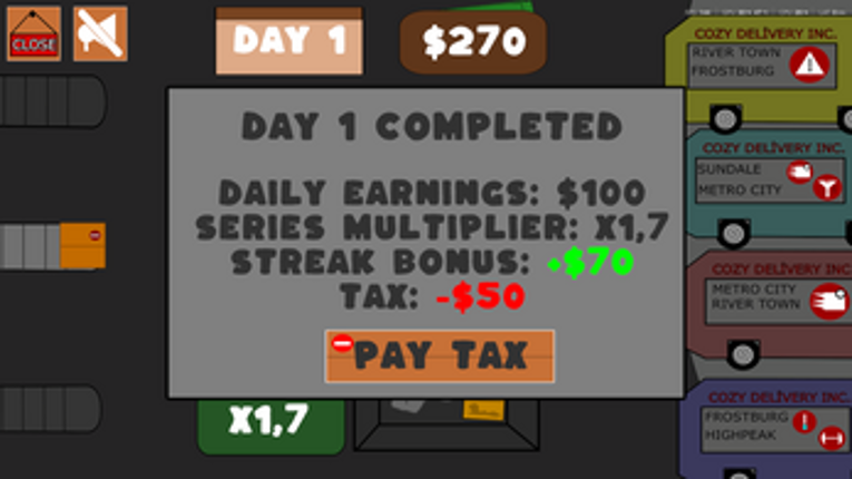 Cozy Delivery Inc. screenshot