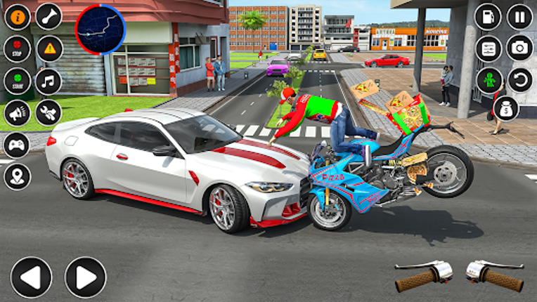 Pizza Delivery Bike Games 3D screenshot
