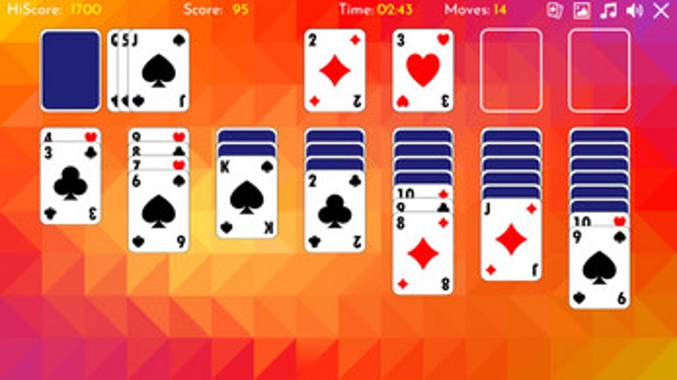 Neon Orbis' Solitaire screenshot