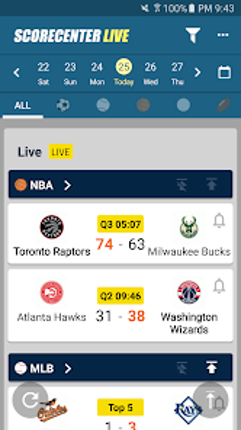 ScoreCenter Live : All sports screenshot