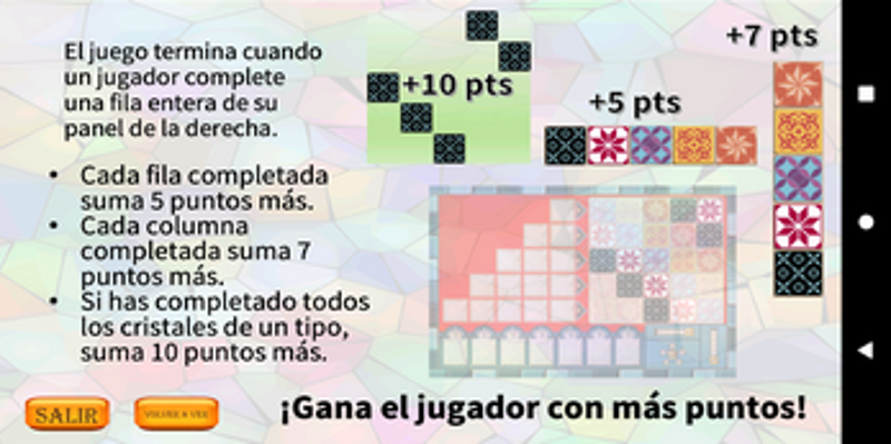 Cristales Juego de Mesa screenshot