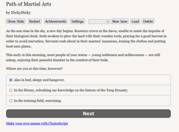 Path of Martial Arts (IF) screenshot
