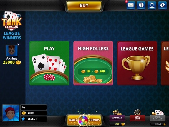 Tonk: classic card game screenshot