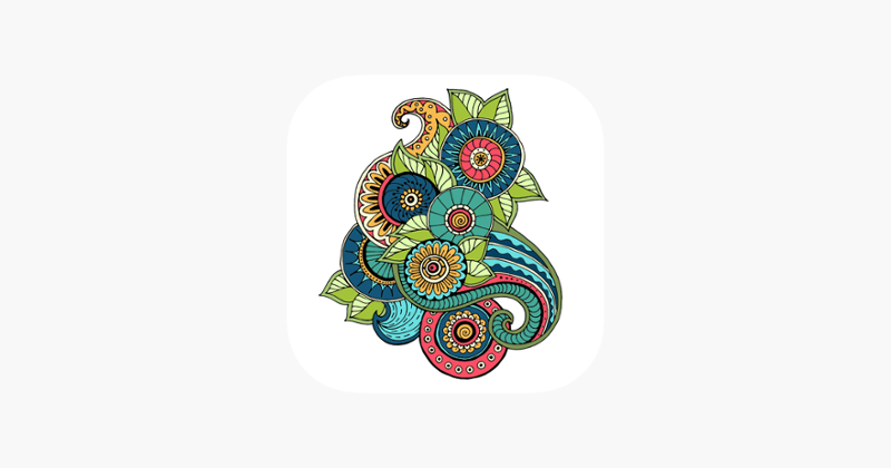 Coloring Book for Adults Color Therapy Doodle Image