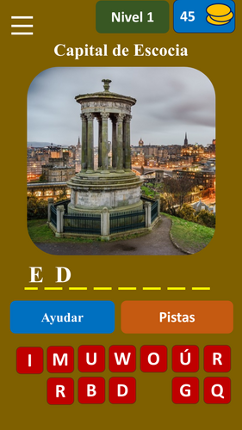 Cuestionario de capitales screenshot